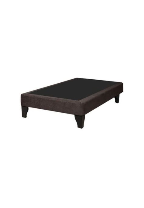 Base Elegante Cama Europea 1.5 Plazas 105x190 CM Chocolate Felpa-0