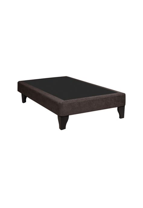 Base Elegante Cama Europea 1.5 Plazas 105x190 CM Chocolate Felpa-1