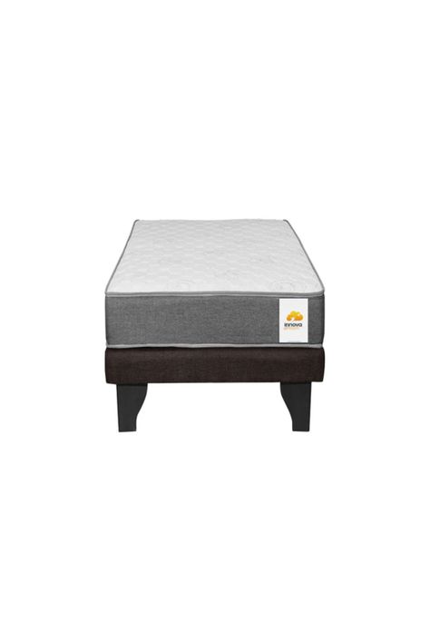 Base Elegante Cama Europea 1.5 Plazas 105x190 CM Chocolate Felpa-2