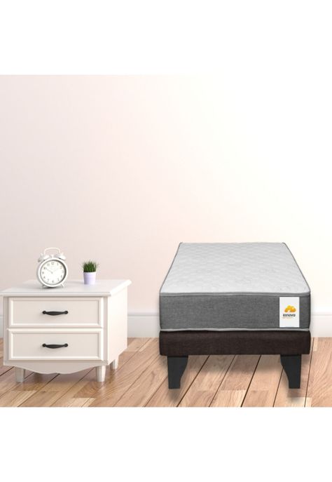 Base Elegante Cama Europea 1.5 Plazas 105x190 CM Chocolate Felpa-5