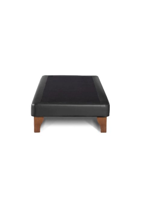 Base Elegante Cama Europea 1.5 Plaza 105x190 CM Negro Felpa-1