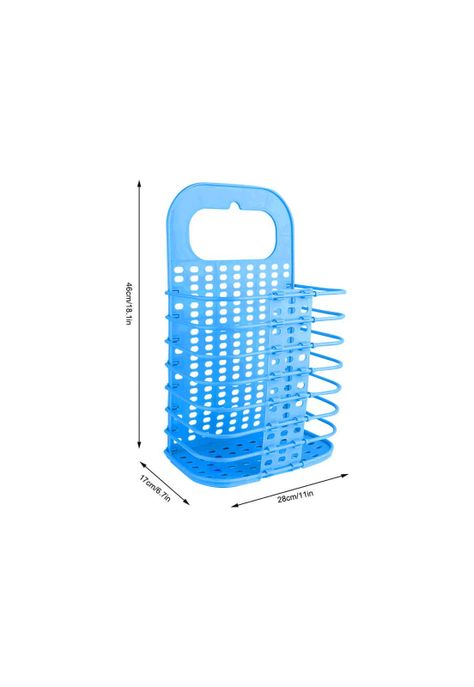 Cesta Baño Lavandería Plegable Celeste 46x27x15 CM-2
