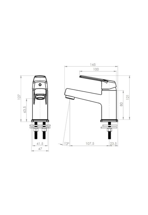 Llave Monomando Lavatorio Módena Negro-3