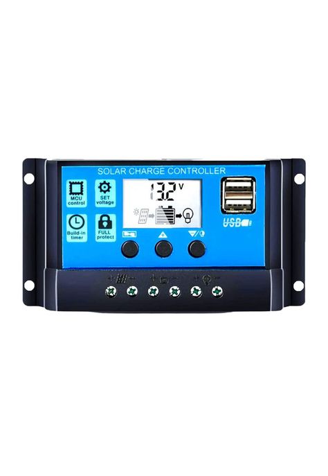Controlador Regulador Carga Solar Digital 12 V 24 V 30a 2 USB-0