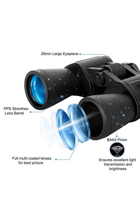 Binocular Profesional 20x50 Largo Alcance 200 Mts-3