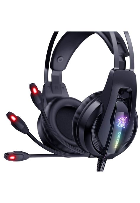Audífonos Gamer Computador Luz LED Micrófono-2