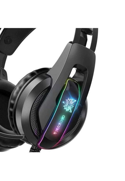 Audífonos Gamer Computador Luz LED Micrófono-3
