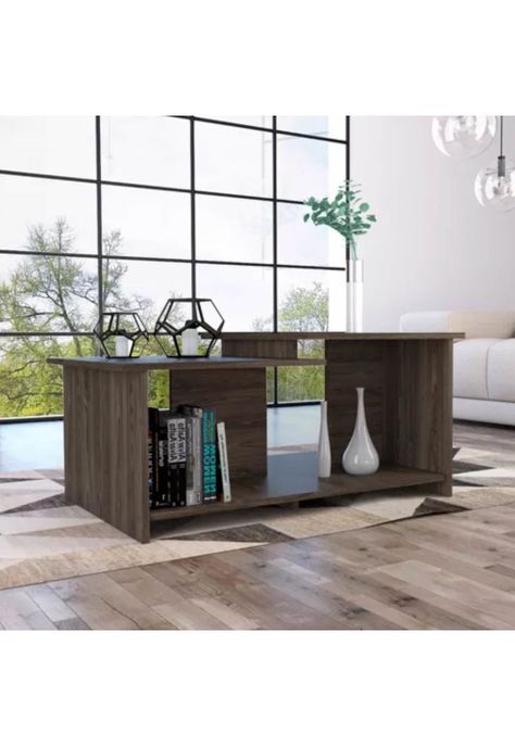Mesa Centro Melamina Café 41x89x53 CM-3