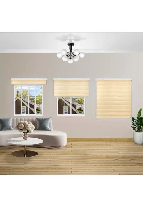 Cortina Roller Dúo Zebra Día Noche Beige 120 X 200 CM-1