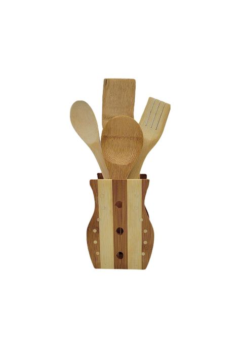 Set 4 Utensilios Cocina Madera 30 CM-0