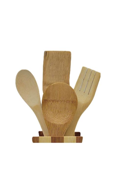Set 4 Utensilios Cocina Madera 30 CM-1