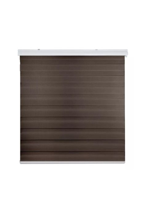 Cortina Roller Dúo Zebra Día Noche Café Oscuro 120 X 200 CM-0