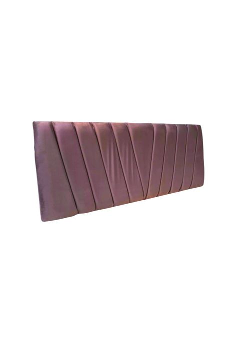 Respaldo Moderno Lineal En V 2 Plazas 150x60 CM Palo Rosa Felpa-1