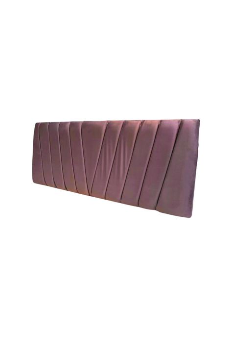 Respaldo Moderno Lineal En V 2 Plazas 150x60 CM Palo Rosa Felpa-2