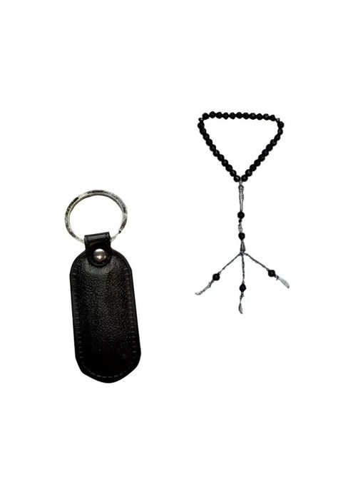 Kit Caja Regalo Hombre Cinturón 130 CM Billetera Bolígrafo Llavero Hebilla Negro-2