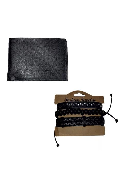 Kit Caja Regalo Hombre Cinturón 130 CM Billetera Bolígrafo Llavero Hebilla Negro-3