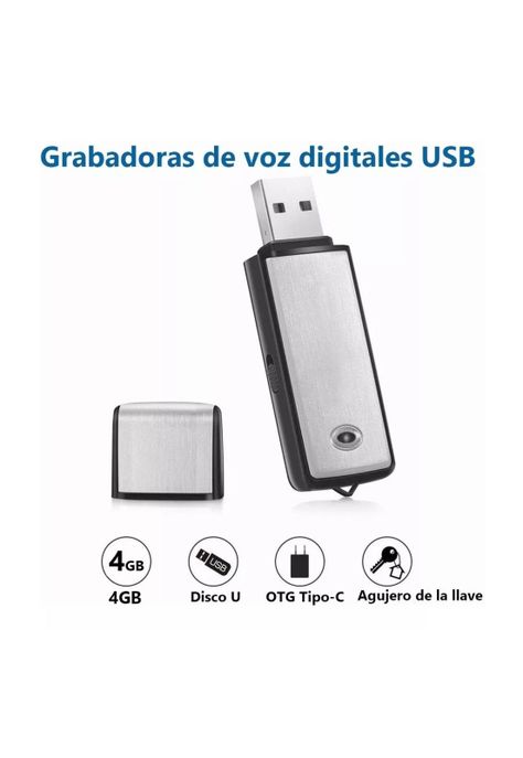 Mini Grabadora Voz Espía Micrófono 4 Horas USB 16GB-3