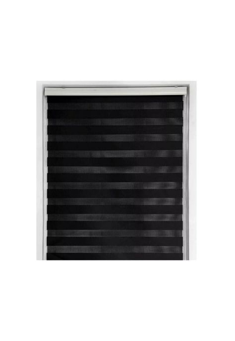 Cortina Roller Dúo Zebra Negra 60x220 CM-0
