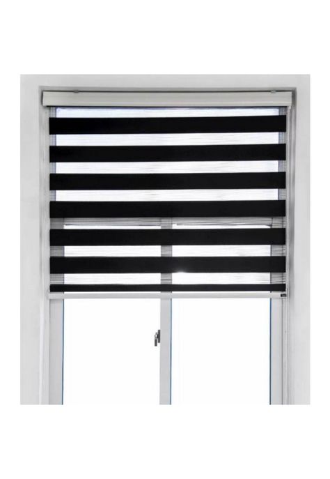 Cortina Roller Dúo Zebra Negra 60x220 CM-1