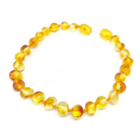 Pulsera bebé ámbar miel-0