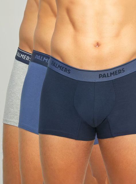 Pack 3 Boxer Corto Algodón Denim Blue Palmers-0