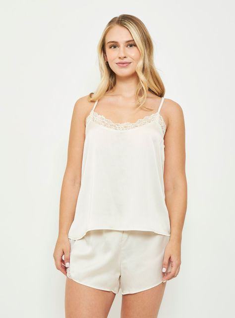 Pijama Mujer Corto Satin Chic France 3065AMAR-0