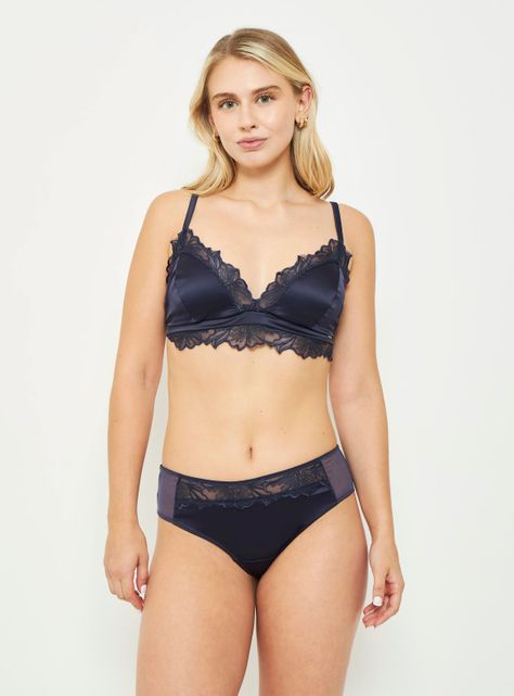 Bralette Satin Chic France 30633AZU-1