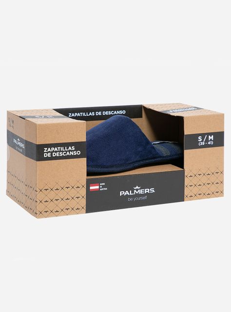 Pantuflas Hombre Azul Palmers-0