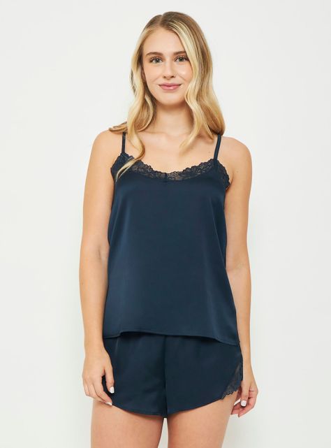Pijama Mujer Corto Satin Chic France 3065CAZU-0