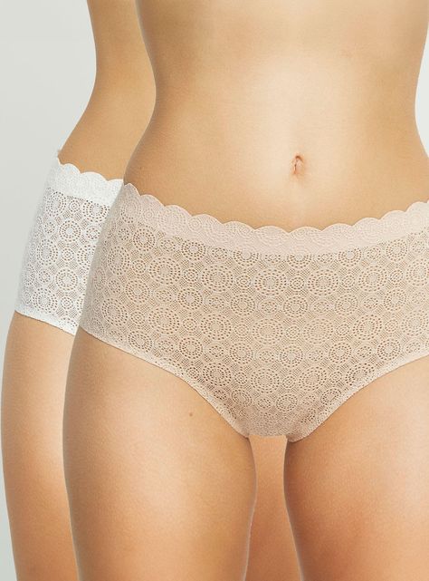 Pack 2 Calzón Maxi Lace Zero Feel 9897BN-0