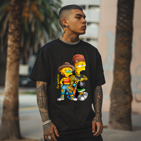 Polera Bart y Lisa Simpson - Estilo Urbano-1
