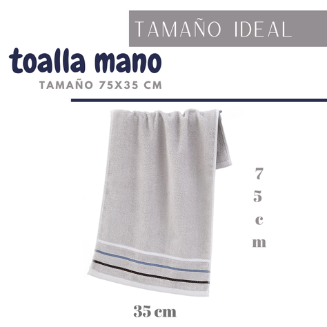 Pack 6 Toallas Algodón Manos Baño Spa Hotel Cocina 35x75-2