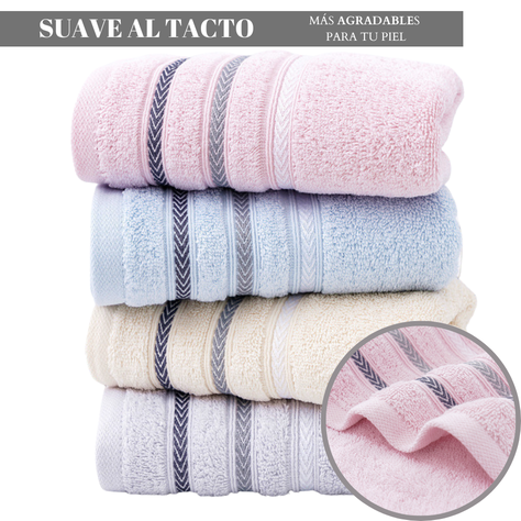 Pack 6 Toallas Algodón Manos Baño Spa Hotel Cocina 35x75-6