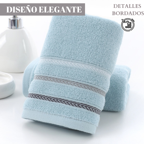 Pack 6 Toallas Algodón Manos Baño Spa Hotel Cocina 35x75-1
