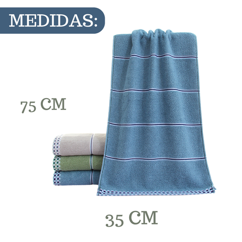 Pack 6 Toallas Surtidas De Algodon Manos Baño Spa Hotel Cocina 35x75 -1