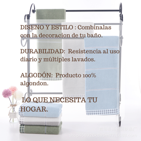 Pack 6 Toallas Surtidas De Algodon Manos Baño Spa Hotel Cocina 35x75 -6