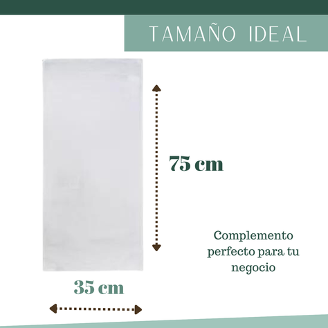 Pack 4 Toalla Blanca Mano Algodon Peluqueria Hotel Spa 35x75 cm-1