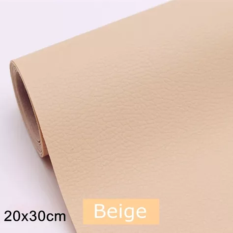 Rollo Parche Reparación Adhesivo Cuero  Sofa 137x50 Cm Crema-4