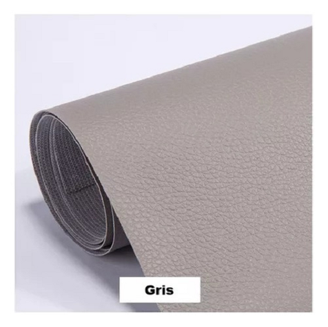 Rollo Parche Reparación Adhesivo Cuero Sofa 137x50 Cm Gris-0