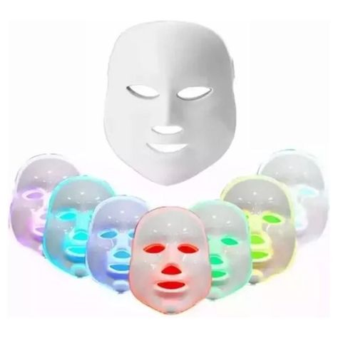 Máscara De Terapia De Luz Facial Led 7 Colores Fototerapia-0