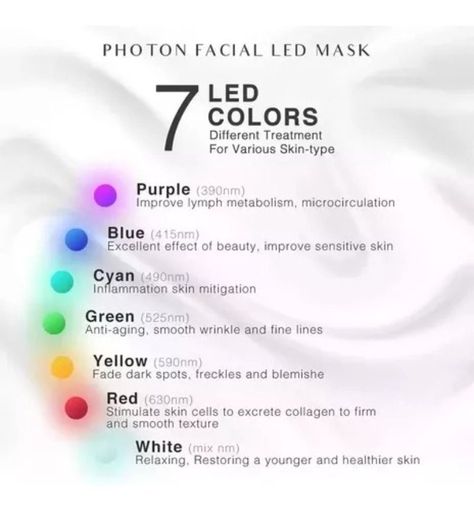 Máscara De Terapia De Luz Facial Led 7 Colores Fototerapia-4