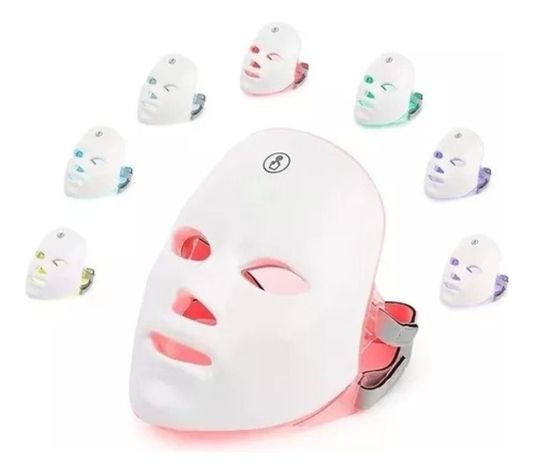 Máscara De Terapia De Luz Facial Led 7 Colores Fototerapia-5