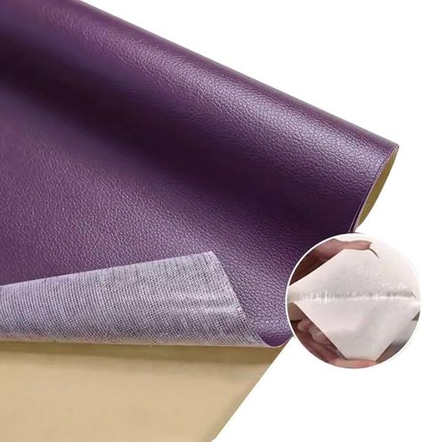 Parche Adhesivo Cuero 30x20 Sofás Reparación Morado-0