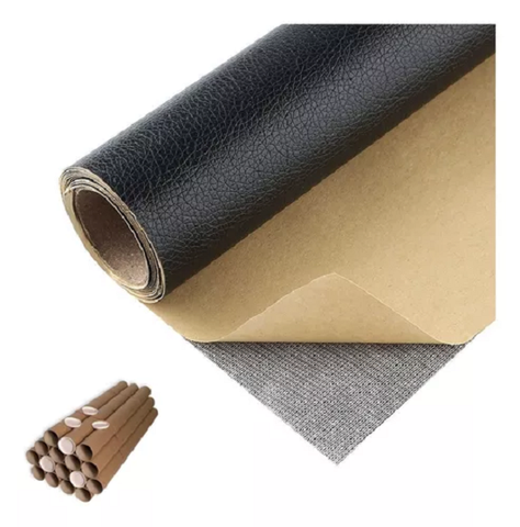 Rollo Parche Reparación Adhesivo Cuero Sofa 137x50 Cm Negro-1