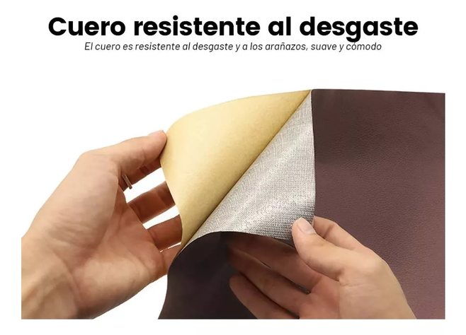 Parche Adhesivo Cuero Impermeable 30x20 Sofás Celeste-2
