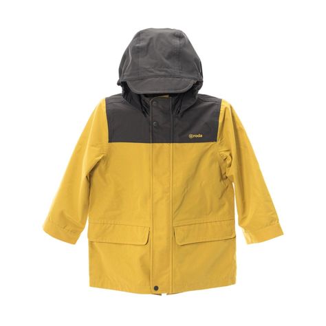 Chaqueta Impermeable para niños y niñas Amarillo-1