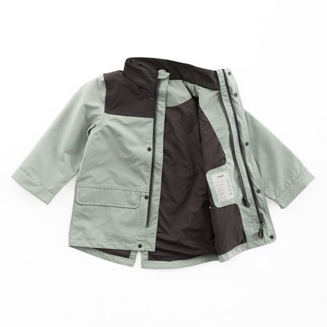 Chaqueta Impermeable para niños y niñas Amarillo-3