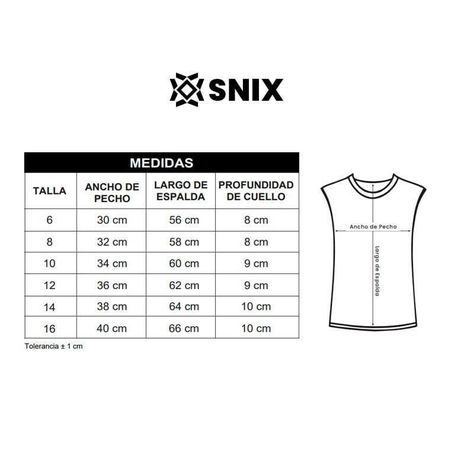 Camiseta Rib Infantil Sin Manga Snix-2