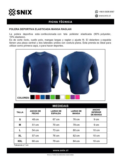 Polera Elasticada Manga Larga Snix-2