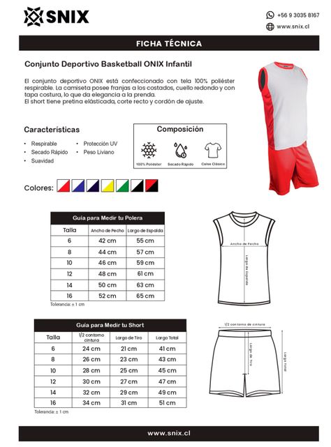 Uniforme de Basketball Onix Infantil Snix-2